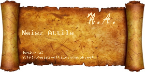 Neisz Attila névjegykártya